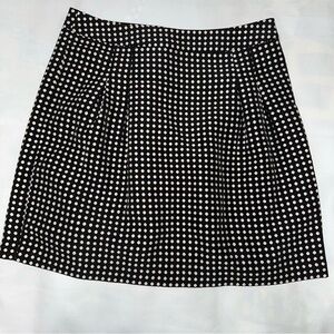 The Limited skirt‎ size 6 black with cream polka dots